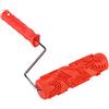 Yunxwd Rullo per pittura a motivo - 17,8 cm decorativo in gomma goffrata, pennello per stampa da parete, strumento con manico in plastica, per decorazione di casa, bar, parete