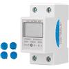 Broco Digitale Contatore Energia Elettrica 220V 5(80) A Contatore digitale monofase 2 fili 2P su guida DIN Misuratore elettronico KWh