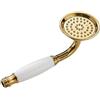 babominimer Soffione doccia in acciaio inox anticato, a risparmio idrico, finitura dorata con lussuosa funzione pioggia, per bagno e doccia (oro)