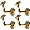 AYGCI 4 Pezzi Staffe per Corrimano Supporti per Ringhiera delle Scale in Acciaio Inox Fai da Te Supporti per Corrimano a Parete per Uso Interno ed Esterno (titanio, Piattaforma)