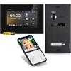 SCHUTZER Balter EVO HD Video Campanello con fotocamera, 2 fili, 1 casa di famiglia, monitor da 7 pollici con Wi-Fi, Full HD, visione notturna, videocitofono con apriporta, fotocamera per porta di casa