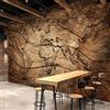 Yimesoy Carta Da Parati Personalizzata Di Qualsiasi Dimensione Carta Da Parati Murale Con Venature Del Legno Retrò Mappa Del Mondo Carta Da Parati Per Foto Ristorante Cafe Sfondo Pittura Murale Decorazioni Pe