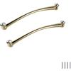 SYDARSYN 2 pezzi Maniglie per cassetti lega di zinco vetro di cristallo maniglia della porta oro maniglie per armadietti strass di cristallo maniglie per mobili da cucina pomelli 192mm