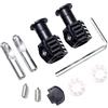 Daaxing Set di fissaggio WC universale viti di fissaggio per WC a parete, cerniere di fissaggio in acciaio inox, viti per coperchio Oilet, facile da usare, nero
