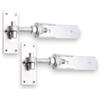 Infinity Decor Coppia di cerniere regolabili con gancio e fascetta zincate, resistenti, ideali per cancelli in legno, porte del garage, cancello da giardino (20,3 cm)