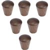 HDJNal 6 pomelli in legno di noce, a forma di cono, per cassetti e credenze, in legno naturale, 2,2 x 2,2 cm