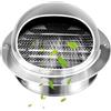 Generico Ø 50mm-300mm Griglia di Ventilazione per L'aria da parete,Cappa di Scarico per Ventilazione in Acciaio Inox,Antipioggia Presa di Ventilazione Esterna,Impedisce L'ingresso di acqua(100mm/4in(304))