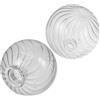 Alipis 2 Pezzi Paralume in Vetro a Sfera Struttura Girevole, Copertura Rotonda per Lampada Sospensione, Decorazione
