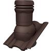 Parotec Camino di Ventilazione DN 125 mm - altezza 325 mm - ventilatore passivo per tegole BMI Wierer TAUNUS - ventilazione del tetto | Mattone di ventilazione a gravità - RAL 8017 Marrone