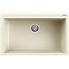 Elleci LGQ13062 Lavello da Incasso Granitek Quadra 130, Colore Bianco Antico
