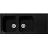 Generic Lavello cucina Provenza nero 116 x 50 cm 2 vasche e gocciolatoio Made in Italy