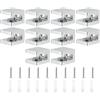 QUARKZMAN Morsetto per Ripiano in Vetro, 10pz Porta Clip in Vetro Regolabile in Argento Ramato per 5-8mm, Staffa di Supporto Morsetto a U per Pannello Fisso