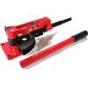 Shiyinge Curvatubi manuale per tubo metallico in acciaio inox, piegatrice per tubo in acciaio inox, piegatrice per tubi con una sola mano, idraulica, set manuale in rame e acciaio al carbonio con matrici rosso
