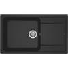 Generico Elleci Lavello Incasso Life 410 1 Vasca con gocciolatoio 86×50 Nero Granitek LG241040