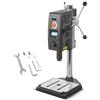 STAHLWERK Trapano da tavolo con laser a linee incrociate, 800 W, velocità di rotazione 200-2500 giri/min, mandrino a sgancio rapido 1,5-13 mm, trapano a colonna con corsa di 90 mm e display digitale