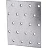 Parotec 10 pezzi Piastra forata per costruzione, connettori piatti per legno, piastre zincate di alta qualità, supporti angolari, per rinforzo strutturale in acciaio, 80 x 100 x 2 mm