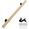 TAUODUYY Corrimano per scale in legno, montaggio a parete per anziani e bambini, kit di sicurezza contro la parete, ringhiera antiscivolo con staffe, per casa, ospedali, bagno (legno, 60 cm)