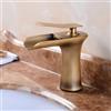 ANWEALTH Rubinetto Bagno Miscelatore Lavabo Miscelatore per Lavello Cascata Antique Rubinetto da Bagnos Miscelatore Monoforo per Lavabo da Bagno