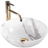 Rea - Lavabo Da Appoggio Stella Shiny Aiax, Pietra, Per Bagno, Ceramica, Ideale Come Lavabo O Lavamani Per Wc, Design Unico