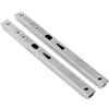 WZJUIQ 1 paio di guide scorrevoli per cassetti con chiusura ammortizzata, micro due sezioni, 17 mm di larghezza, in acciaio, per cassetti e mobili (406 mm 40,6 cm)