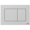TECE Now 9240402 - Piastra di comando per WC, cromato opaco, a doppio volume, utilizzabile dall'alto e anteriore, colore: Grigio