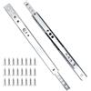 Litoexpe Guide scorrevoli per cassetti a chiusura ammortizzata, 24 cm, binario a scorrimento per cassetti a due vie, design con cuscinetti a sfera, per armadietti e cassettiere, 1 paio
