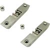 inferramenta Set 2 Pezzi Chiusura Porta Finestra Scrocco Di Chiusura Temporanea Per Serramenti In Legno | Modello COD 118 In Zama Finitura Argento | Dimensioni Precise 82x18x8 mm Con Aria 4 mm E Interasse 9 mm