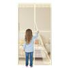 Famoum Zanzariera Magnetica per Porte 60x180cm,Tenda Magnetica Facile da Installare, Zanzariere Magnetica Anti Zanzare con Calamita, Chiusura Automatica per Casa, Ufficio e Balcone,Beige