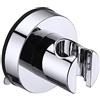 Lioaeust Supporto da parete per soffione doccia, supporto per soffione doccia con potente ventosa universale (argento)