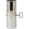 eletech Tubo stufa con valvola a farfalla per canna fumaria camino manicotto regolatore tiraggio per tubo fumi serrandola per stufa a legna manuale chiusura rotante disco forno a legna (H220mm OD60mm ID57mm)