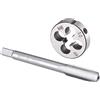 NINHFTDROU Set di maschi e filiere M8 x 1 sinistro, maschio for filettatura a macchina M8 x 1,0 e filiera tonda