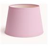 Generico 35 cm Paralume Tessuto di Cotone con PVC Bianco, Prodotto Artigianale, per Lampada da Tavolo, Piantana (Rosa)