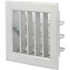 Vecamco Bocchetta Aria cm14x13 Alluminio-Griglia x Caminetto Regolabile con Serranda