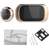 ZMdooreasy Spioncino digitale con schermo LCD da 2,8 pollici, fotocamera spioncino elettronico grandangolare, alimentato a batteria, spioncino con acquisizione fotografica, memoria loop integrata
