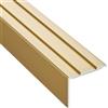 SOTECH 5 pezzi Profili per scale 1000 x 25 x 18 mm, autoadesivi, in ottone anodizzato, profilo per scale in alluminio per laminato, piastrelle, parquet e molto altro.