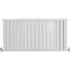 Monster Shop Radiatori Termosifoni in Acciaio Calorifero a Doppio Strato a Pannelli Piatti Riscaldamento Centralizzato Colonna Termosifone Orizzontale Radiatore a Parete - Bianco Lucido - 60 x 119 cm