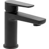 Inbagno Miscelatore per lavabo bagno monocomando, nero opaco in ottone, con piletta di scarico nero opaco, serie ERIKA