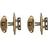 AERREGI SET CERNIERE PER PORTE IN BATTUTA - MOBILI ANTICHI | D/ 80X43X45MM CP25 (2, Bronzo)