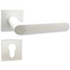 domino DENVER-QR SLIM WHITE - Maniglia per porta della camera, dell'ufficio, della cantina e della porta interna, in alluminio bianco