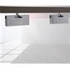 inferramenta Kit Sistema Scorrevole per Porta in Vetro - Attacco a Soffitto, Portata 80 kg, Spessore Vetro 4-12 mm - Cromo Satinato (Cromo Satinato, 120 cm)