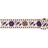 Dostear Bordi Greche Pannelli Adesivi Bordo Adesivo per Pareti Striscia Adesiva Muro Decorativa Greca Adesiva per Parete Fiori Viola 10cm X 240cm