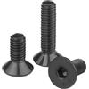 ORANXIN M4 x 6mm 100 Pcs Bulloni a testa svasata Grado 10.9 Acciaio al carbonio Esagonale Tappo presa Vite Testa piatta Bulloni a brugola Viti a macchina