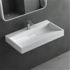 Mai & Mai Colossum Lavabo da Minerale fuso, Sospeso 70x46x11cm con Piletta di Scarico