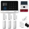 HUXGO® HXA003 Antifurto casa wireless WiFi + GSM 4G con solare sirena | Kit allarme casa senza fili: 3x rilevatori di movimento, 3x sensori di allarme per finestre/porte | Per Casa, Appartamento