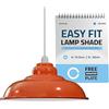 LEDSone Vintage Industrial Pendant Light Easy Fit with Metal Lampshade with Reduction Plate (E27) for Bedroom Living Room (Arancia)