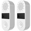 ngnsky Sensore di vibrazione WiFi, allarme sonoro e luminoso, funziona con Alexa, app e telecomando, allarme di movimento in tempo reale, per finestre, porte, armadi (confezione da 2)