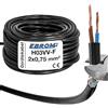 EBROM Conduttura flessibile 100 metri, H05VV-F 2 G0,75 mm² - 2x0,75 mm² - nero - 100 m.