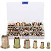 NDNCZDHC 150pcs Galvanized Rivet Nut Set Mixed Insert Fastener Rivet Nut Threaded Hardware Parts