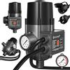 KESSER® Controllo della pompa con indicatore a barre, con cavo, controllo elettronico della pompa da 10 bar, interruttore a pressione, monitora la pressione dell'acqua, accensione e spegnimento
