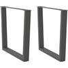 vidaXL Gambe per tavolo da pranzo a forma di V 2 pz Antracite 80x(72-73,3) cm Acciaio